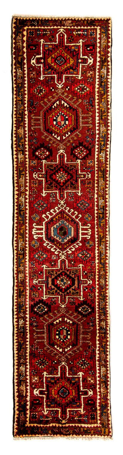 Hamadan Koberec 74x306cm - Perský koberec - tmavě červená
