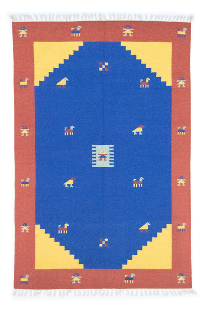 Moderní kilim Koberec 140x200cm - Vlněný koberec