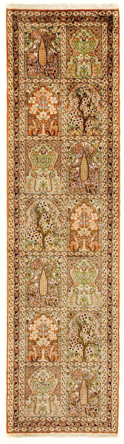 Kašmírské hedvábí Koberec 82x313cm - Orientální koberec