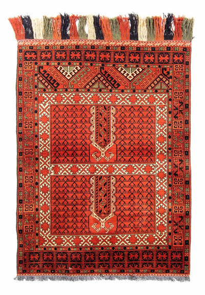 Afghánský koberec 118x174cm - Orientální koberec - rezavá