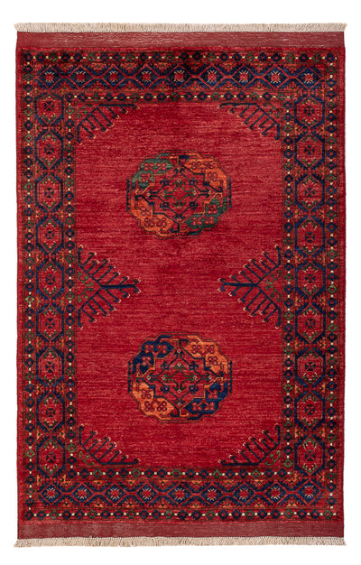 Afghánský koberec 125x183cm - Orientální koberec - červená