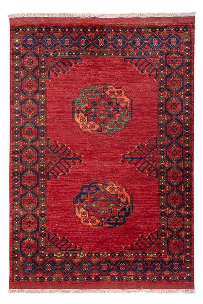 Afghánský koberec 122x181cm - Orientální koberec - červená