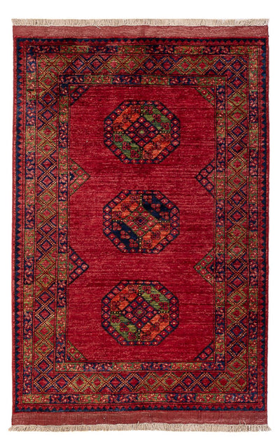 Afghánský koberec 121x180cm - Orientální koberec - červená
