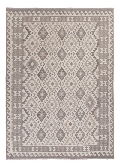 Kilim Maimana Koberec 179x240cm - Vlněný koberec - světle šedá
