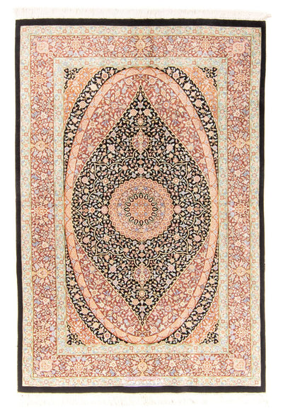 Qom hedvábí Koberec 101x154cm - Perský koberec