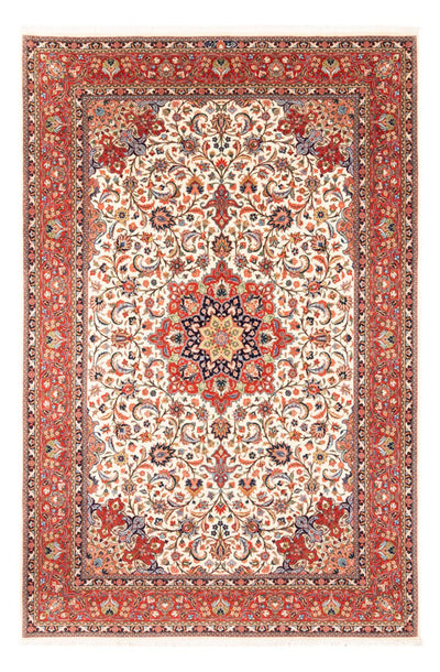 Sarouk Koberec 196x291cm - Perský koberec - krémová
