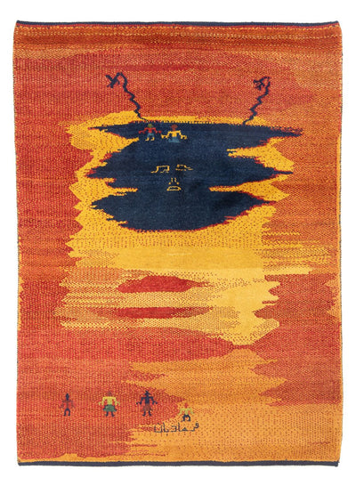 Perský Gabbeh Koberec 150x193cm - Perserteppich Wollteppich