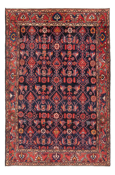 Hamadan Koberec 130x198cm - Perský koberec - tmavě modrá