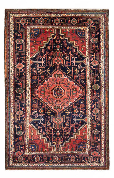 Hamadan Koberec 137x215cm - Perský koberec - tmavě modrá