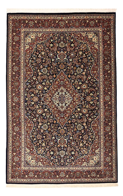 Kashan Koberec 132x203cm - Perský koberec - tmavě modrá