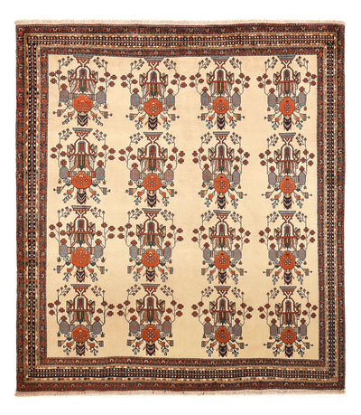 Afshar Sirjan Koberec 195x230cm - Perský koberec - béžová