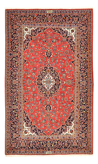 Kashan Koberec 142x228cm - Perský koberec - červená