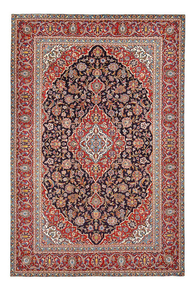 Kashan Koberec 232x345cm - Perský koberec - tmavě červená