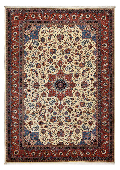 Qom Koberec 210x292cm - Perský koberec - pískový