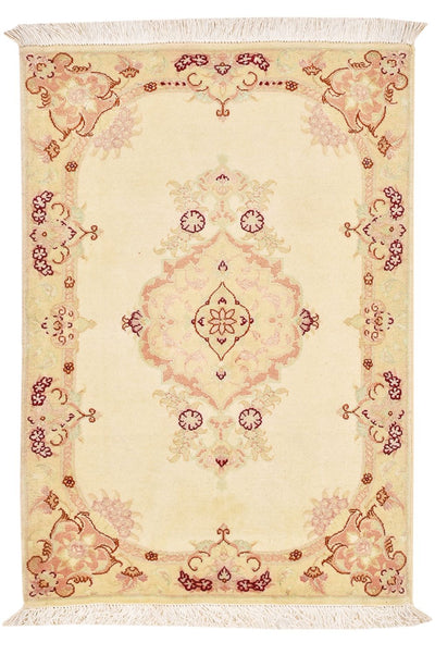 Tabriz - 50 Raj Koberec 58x89cm - Perský koberec - světle béžová