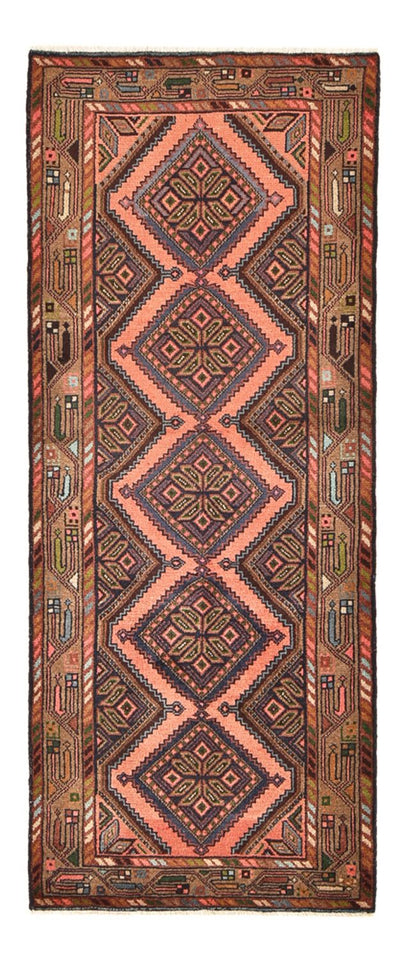 Hamadan Koberec 78x185cm - Perský koberec - tmavě béžová