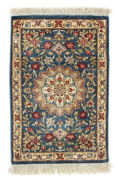 Qom hedvábí Koberec 27x44cm - Perský koberec