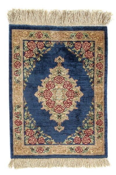 Qom hedvábí Koberec 28x39cm - Perský koberec
