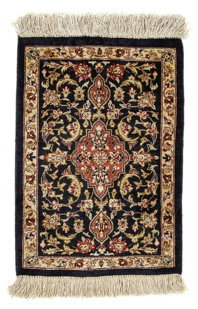 Qom hedvábí Koberec 28x41cm - Perský koberec