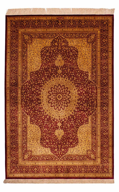 Qom hedvábí Koberec 130x188cm - Perský koberec