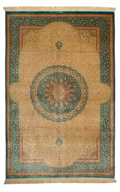 Qom hedvábí Koberec 130x188cm - Perský koberec