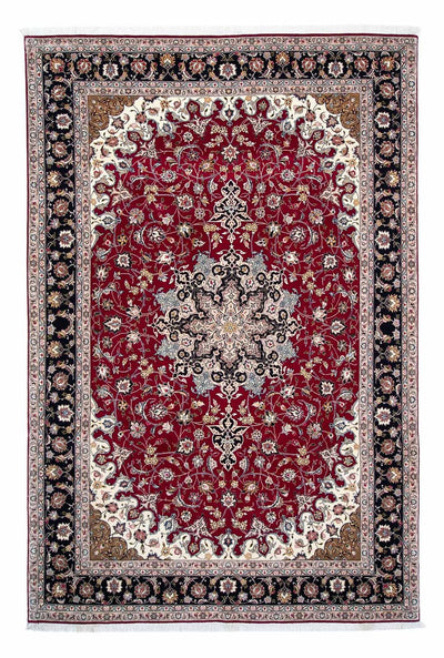 Tabriz - 50 Raj Koberec 205x318cm - Perský koberec - tmavě červená