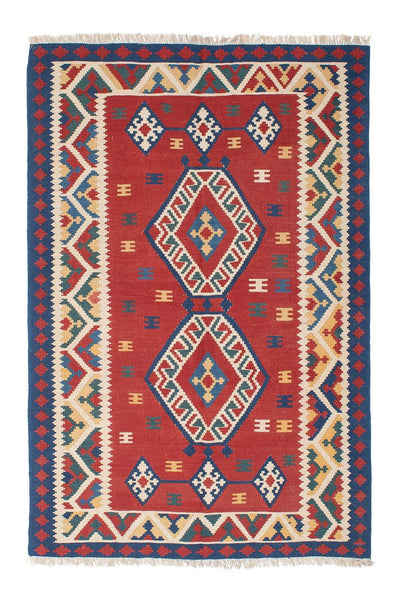 Kilim Fars Koberec 146x222cm - tmavě červená