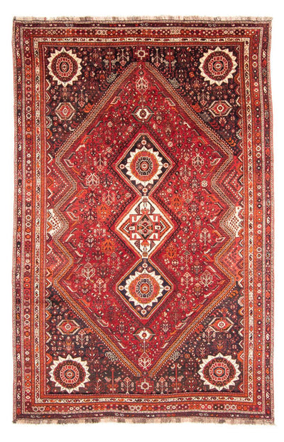 Qashqai Koberec 215x328cm - Perský koberec - tmavě červená
