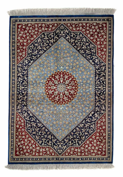Qom Koberec 60x84cm - Perský koberec - tmavě modrá