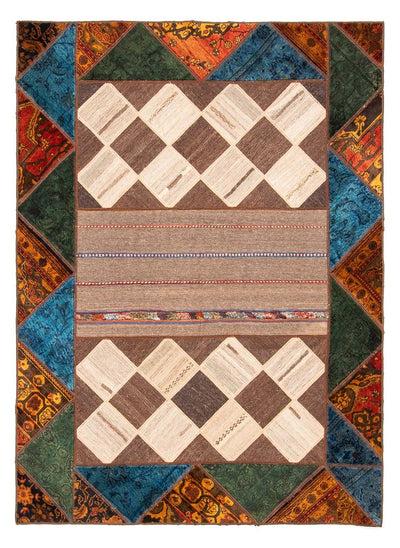 Patchworkový koberec 164x224cm - Perserteppich Wollteppich