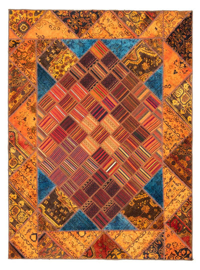 Patchworkový koberec 176x234cm - Perserteppich Wollteppich