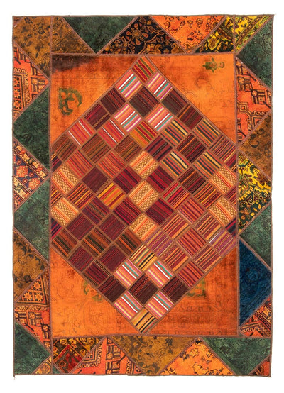 Patchworkový koberec 164x225cm - Perserteppich Wollteppich
