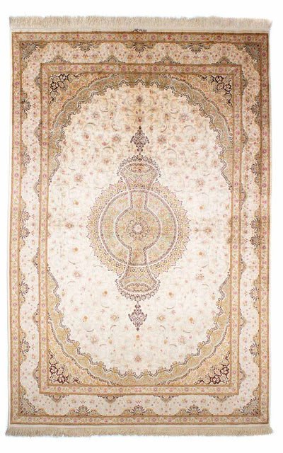 Qom Koberec 157x235cm - Perský koberec - béžová