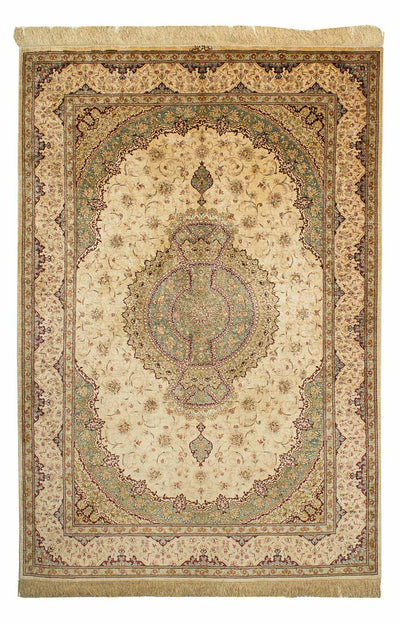 Qom hedvábí Koberec 131x197cm - Orientální koberec