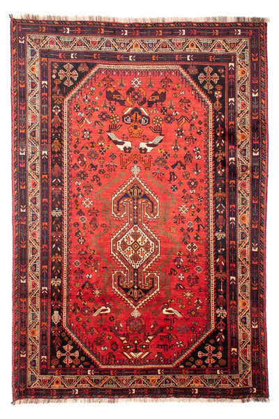 Shiraz Koberec 205x305cm - Perský koberec - červená