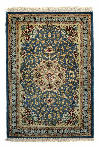 Qom Koberec 58x86cm - Perský koberec - modrá