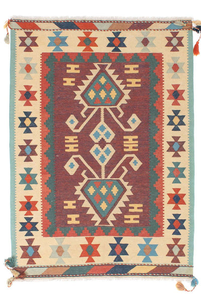 Moderní kilim Koberec 121x181cm - Vlněný koberec