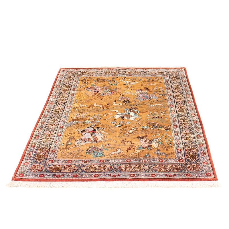 Hedvábný koberec - Ghom Silk - Premium - 156 x 100 cm - zlatá