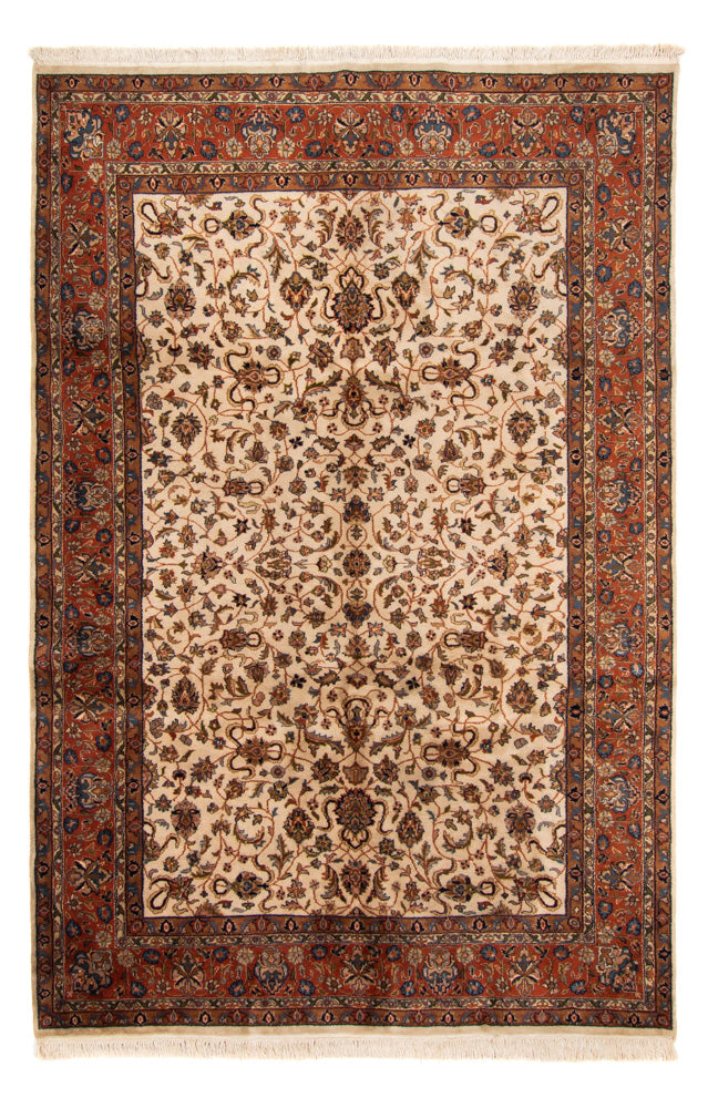 Indo Sarouk Koberec 193x295cm - Orientální koberec - béžová
