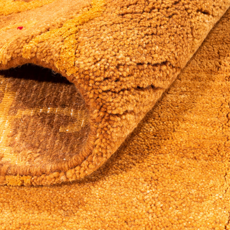 Nepálský koberec 199x207cm - Vlněný koberec - rezavá