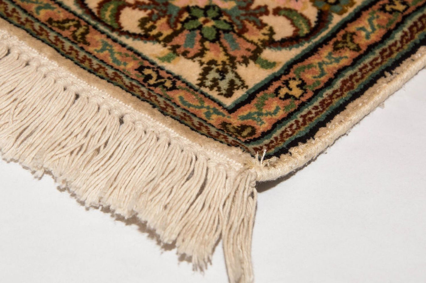 Hedvábný koberec - Kašmírské hedvábí - 148 x 93 cm - béžová