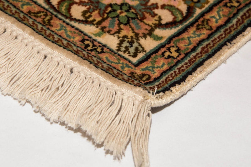 Hedvábný koberec - Kašmírské hedvábí - 148 x 93 cm - béžová