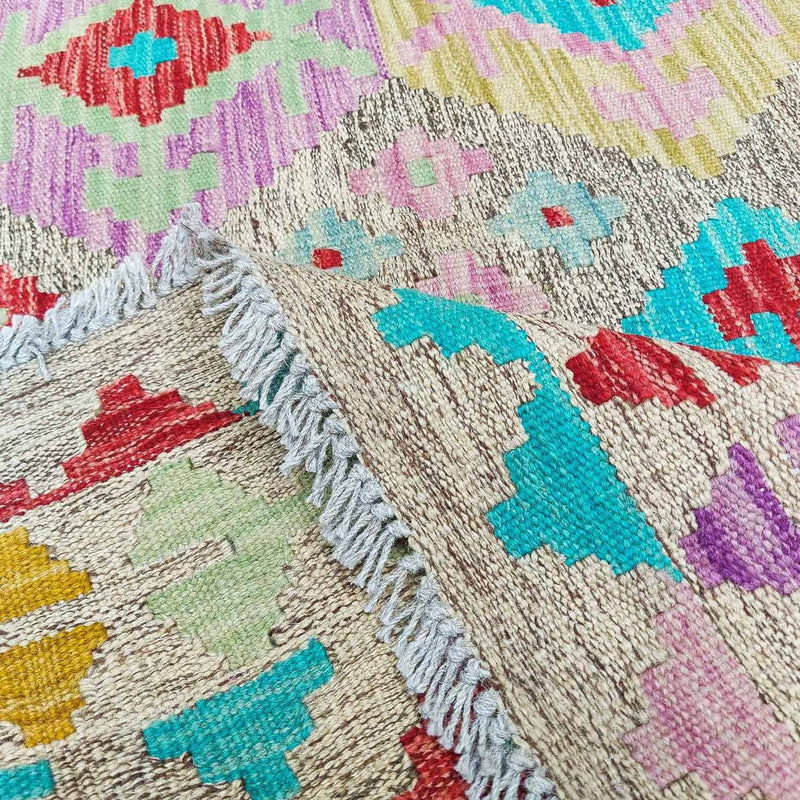 Kilim Maimana Koberec 199x294cm - Vlněný koberec