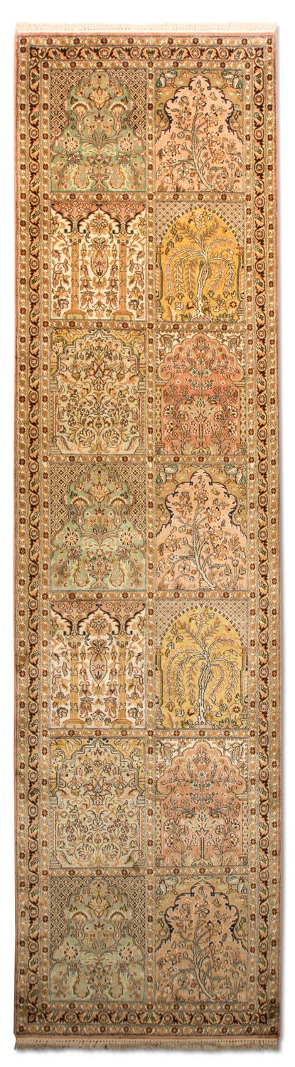 Kašmírské hedvábí Koberec 77x316cm - Orientální koberec
