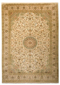 Hedvábný koberec - Kašmírské hedvábí - 314 x 213 cm - béžová – product image