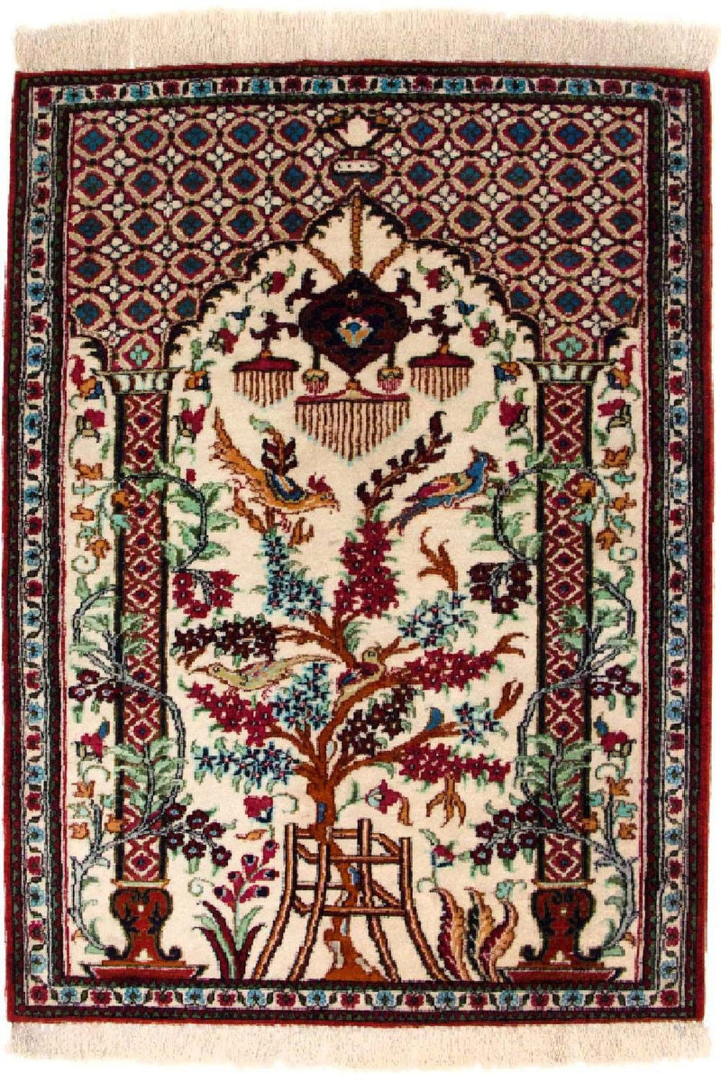 Qom hedvábí Koberec 57x77cm - Perský koberec