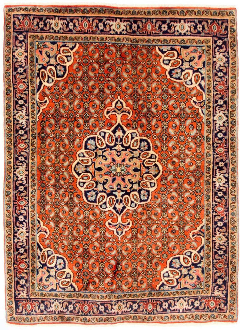 Perský koberec - Bijar - 165 x 120 cm - oranžová