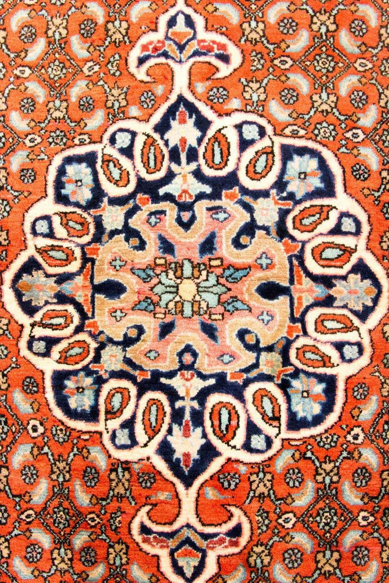 Perský koberec - Bijar - 165 x 120 cm - oranžová