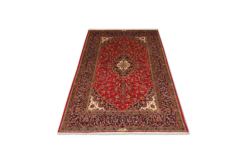 Kashan Koberec 141x216cm - Perský koberec - červená
