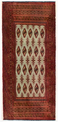 Runner Turkamanský koberec - 100 x 50 cm - červená – product image
